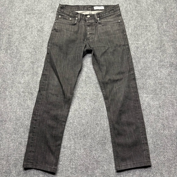 Gustin Jeans Mens 31x26 #419 Cone Black Stretch Selvedge Denim Hemmed Short King - Picture 1 of 14